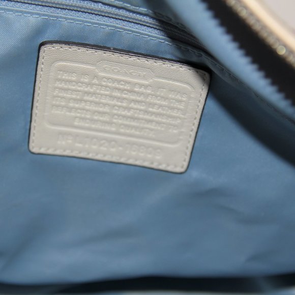 Coach Kristin Python & Silver Linen Large Hobo Bag - Picture 9 of 12